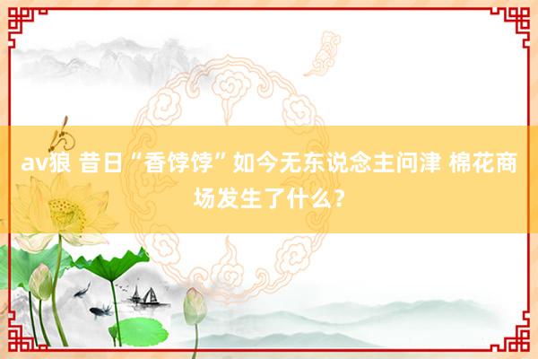 av狼 昔日“香饽饽”如今无东说念主问津 棉花商场发生了什么？