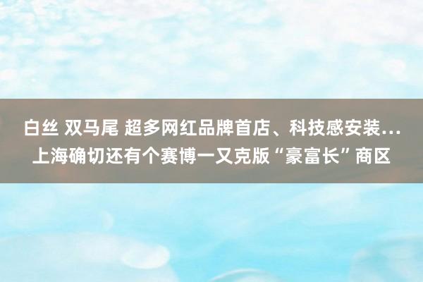 白丝 双马尾 超多网红品牌首店、科技感安装…上海确切还有个赛博一又克版“豪富长”商区