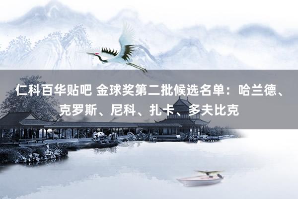 仁科百华贴吧 金球奖第二批候选名单：哈兰德、克罗斯、尼科、扎卡、多夫比克