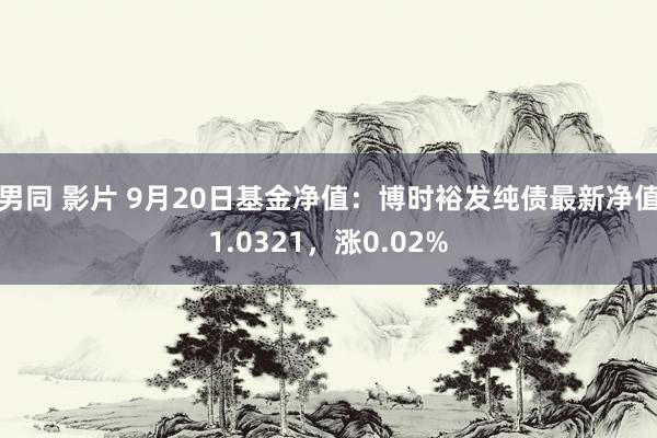 男同 影片 9月20日基金净值：博时裕发纯债最新净值1.0321，涨0.02%