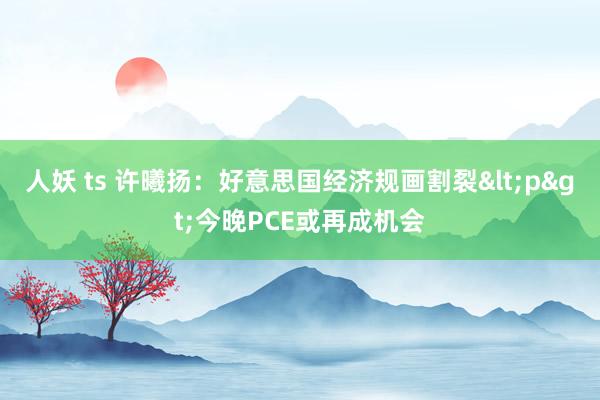 人妖 ts 许曦扬：好意思国经济规画割裂<p>今晚PCE或再成机会