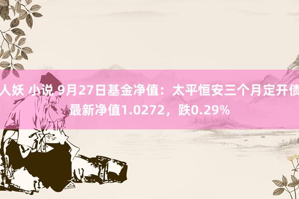 人妖 小说 9月27日基金净值：太平恒安三个月定开债最新净值1.0272，跌0.29%