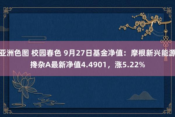 亚洲色图 校园春色 9月27日基金净值：摩根新兴能源搀杂A最新净值4.4901，涨5.22%