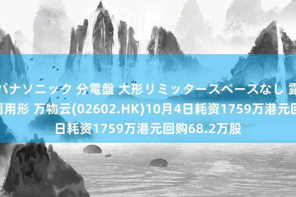 パナソニック 分電盤 大形リミッタースペースなし 露出・半埋込両用形 万物云(02602.HK)10月4日耗资1759万港元回购68.2万股