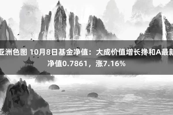 亚洲色图 10月8日基金净值：大成价值增长搀和A最新净值0.7861，涨7.16%