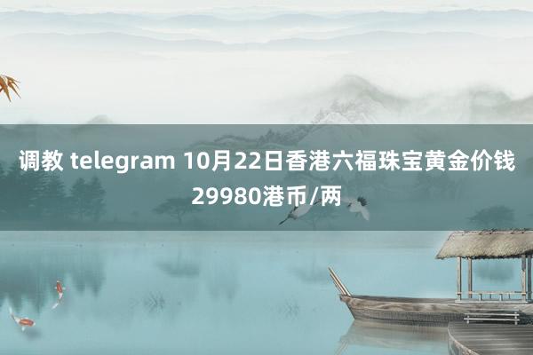 调教 telegram 10月22日香港六福珠宝黄金价钱29980港币/两