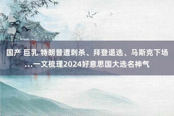 国产 巨乳 特朗普遭刺杀、拜登退选、马斯克下场…一文梳理2024好意思国大选名神气